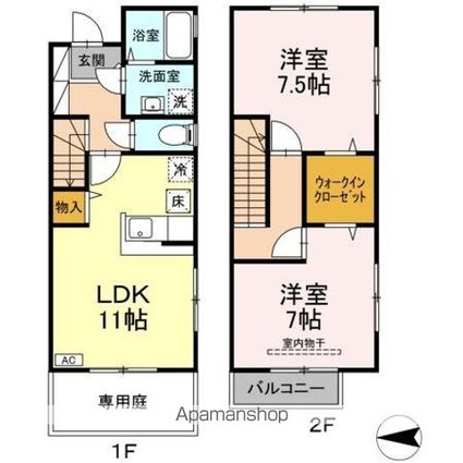 ＨＡＲＲＩＳＯＮＳ　ＣＯＡＴ　ＳＨＩＭＩＺＵ[2LDK/65.6m2]の間取図