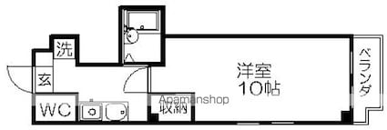 Ａｍｐｌｅｕｒ[1K/27.54m2]の間取図