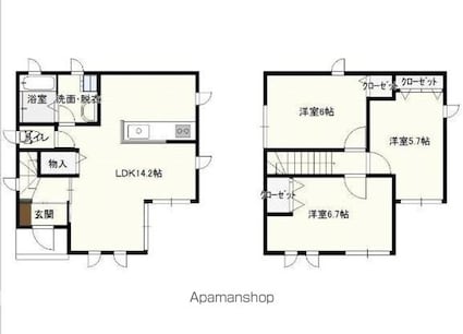 クレールＫ[3LDK/72.86m2]の間取図