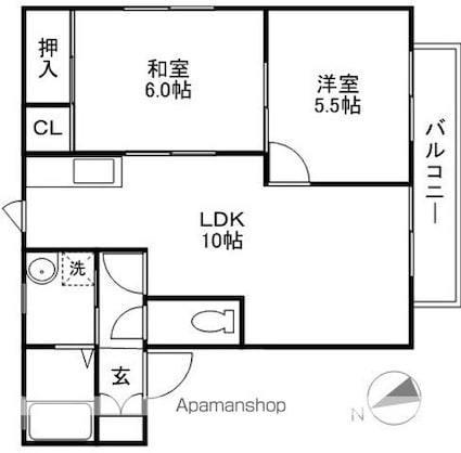 ドミールエフティ[2LDK/50.07m2]の間取図