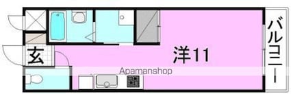 パークハイツ東雲[1R/24.05m2]の間取図