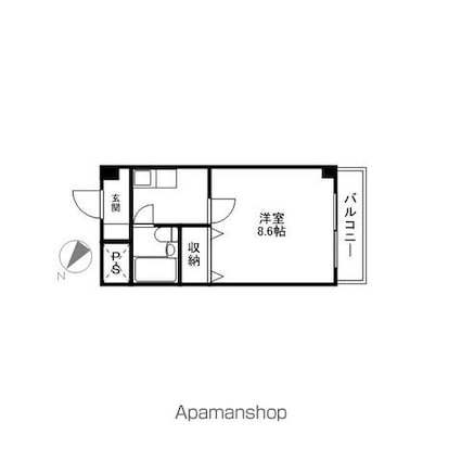 フィルド６６８[1K/24.12m2]の間取図