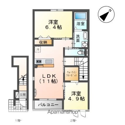 メルヴェイユ[2LDK/55.28m2]の間取図