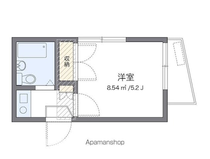 レオパレス蓮沼第１[1K/14.42m2]の間取図
