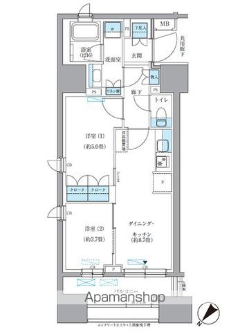 【パークアクシス東日本橋の間取り】