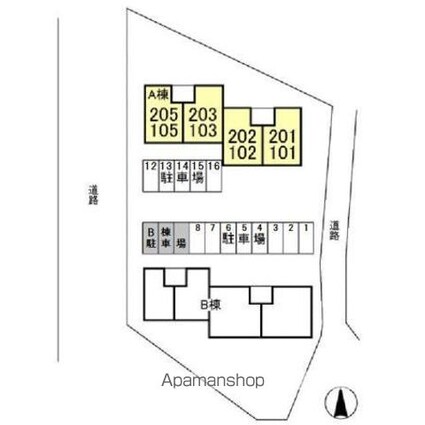 ネオサカエハイツ[3DK/53.46m2]の配置図
