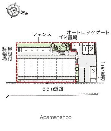 東京都練馬区北町７丁目[1K/20.81m2]の配置図