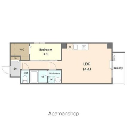 グランオーシャンＩＭＡＩＫＥ[1LDK/40.25m2]の間取図