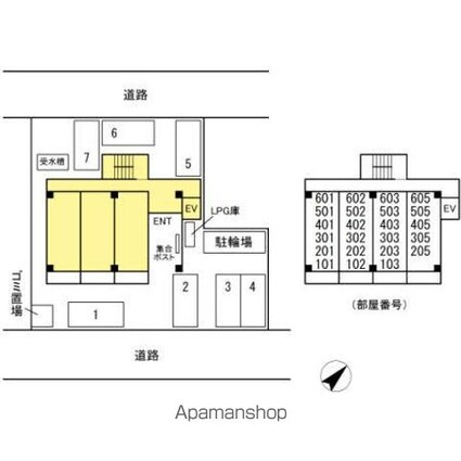 ネオシティー長町[1K/24m2]の配置図
