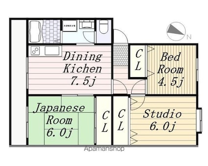 第三メゾン相葉コーポ[3DK/57.17m2]の間取図