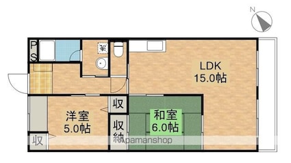 ランドスケイプ[2LDK/58.32m2]の間取図