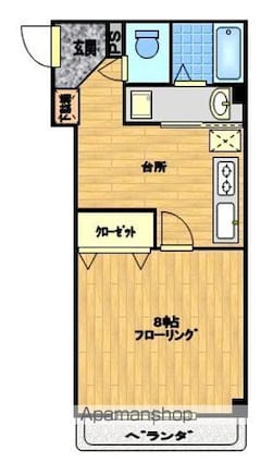チェリーコーポラス[1K/31.75m2]の間取図