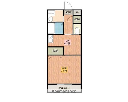 パークサイドコート[1DK/33.67m2]の間取図