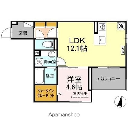 ベル・ポスト[1LDK/41.85m2]の間取図
