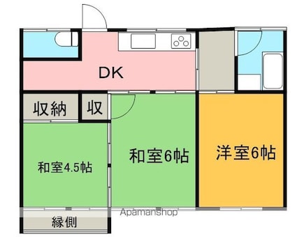 大盛アパート[3K/39.66m2]の間取図