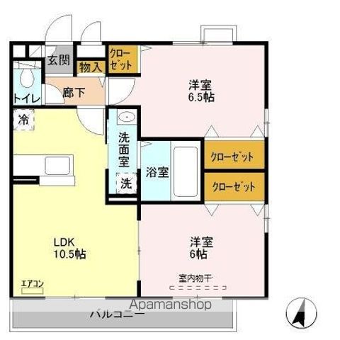 メゾンクロノス[2LDK/53.65m2]の間取図