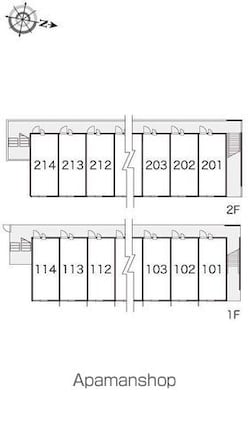 レオパレスソレーユ[1K/23.18m2]の配置図