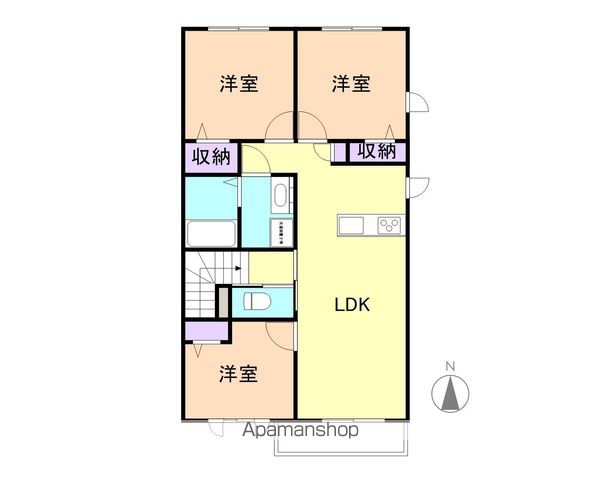 海南市日方のハイツの間取り