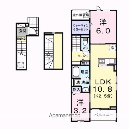 花水木[2LDK/58.06m2]の間取図