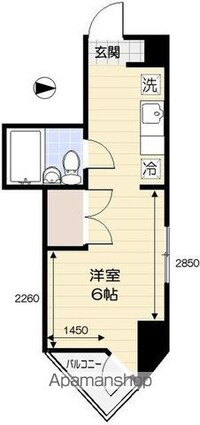 国分寺司ハイツ[1R/20.02m2]の間取図