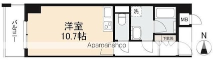 ＰＡＳＡＲ古新町[1R/30.56m2]の間取図