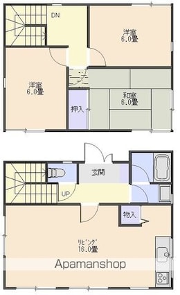 アバンテ大桑島[3LDK/80m2]の間取図