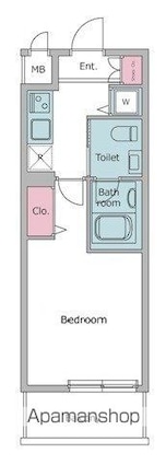 レジディア虎ノ門[1K/21.08m2]の間取図