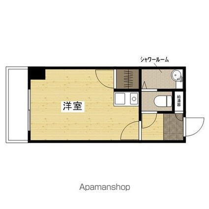 広島県広島市南区京橋町[1R/17m2]の間取図