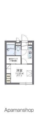 レオパレスＳｈｉｎｍｅｙ[1K/19.87m2]の間取図