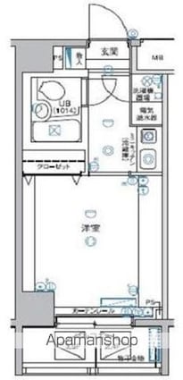 東京都杉並区和泉４丁目[1K/17.4m2]の間取図