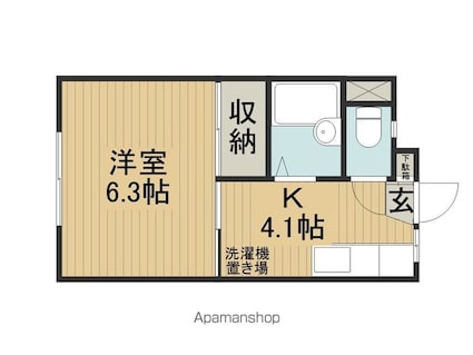 サンコーポ岡田[1K/23.18m2]の間取図