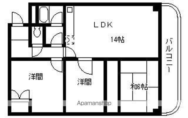 大阪モノレール本線 少路駅 徒歩14分 7階建 築30年の間取り写真