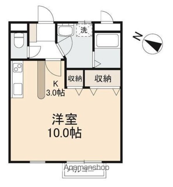 サンフィールドⅡ[1K/34.78m2]の間取図