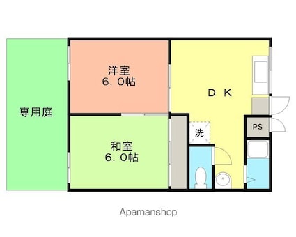 ベリーメゾン今福[2DK/39.6m2]の間取図