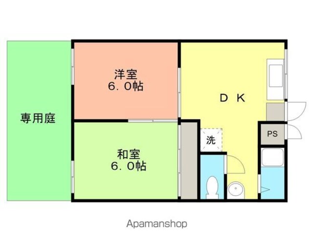 ベリーメゾン今福[2DK/39.6m2]の間取図