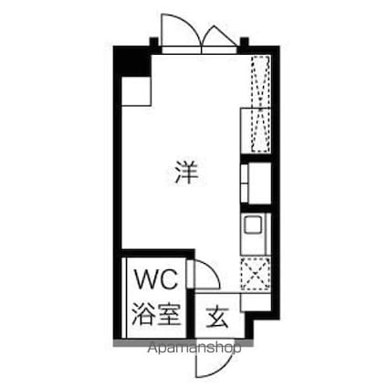 メゾンＧ．ＰＲＯ[1R/18.29m2]の間取図