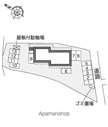 レオパレスアーチェロコル[1K/20.81m2]の配置図