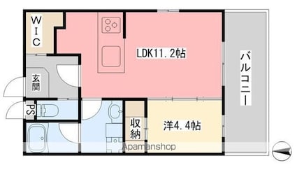 ＡＮＮＥＸ　Ｒａｉｎｂｏｗ　Ｔｏｗｅｒ[1LDK/40m2]の間取図