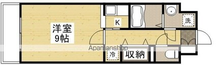 アルドール　庚午[1K/28.27m2]の間取図