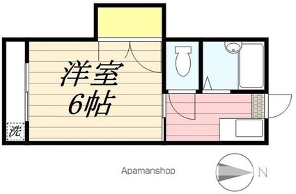 東京都三鷹市野崎１丁目[1K/20m2]の間取図