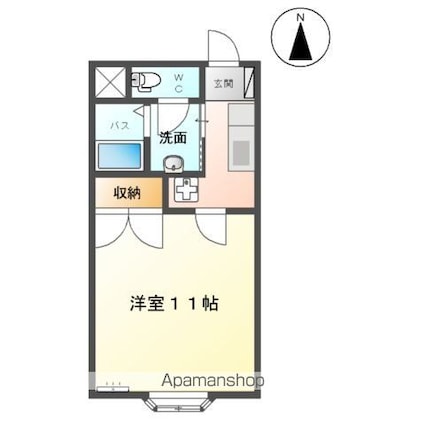 ラボーテ栄[1K/30.78m2]の間取図