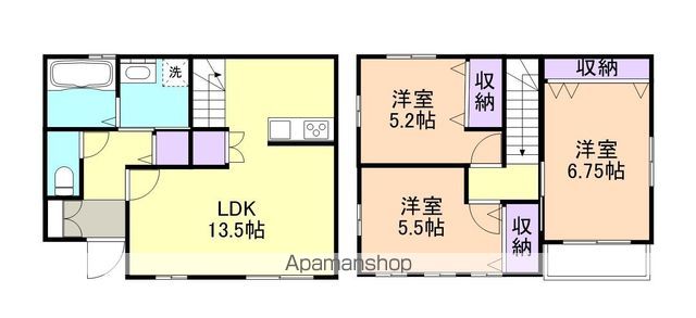 和歌山市手平の戸建ての間取り