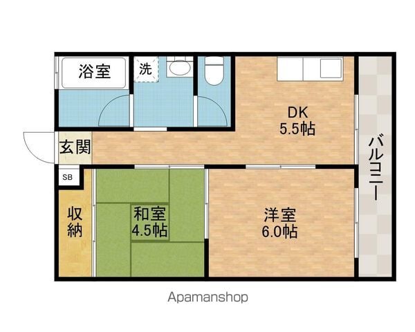 マンションサンプラザ1の間取り写真