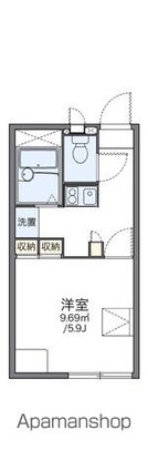 レオパレスグリーンガーデンⅢ[1K/20.28m2]の間取図