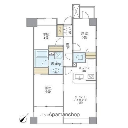 エーデルブルク[3LDK/63.21m2]の間取図