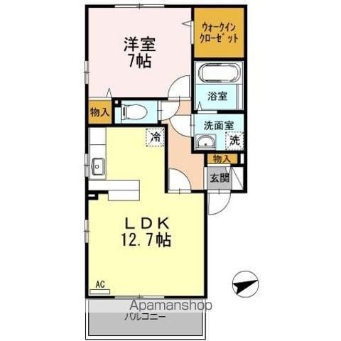 テラスハウス上竹 Aの間取り写真