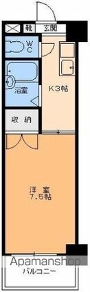 サニーハイツしみず[1K/23.13m2]の間取図