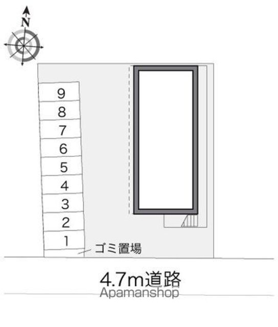レオパレスアズール[1K/19.87m2]の配置図