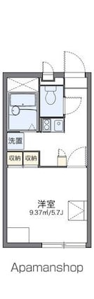レオパレスウィステリア平井Ⅱ[1K/20.28m2]の間取図