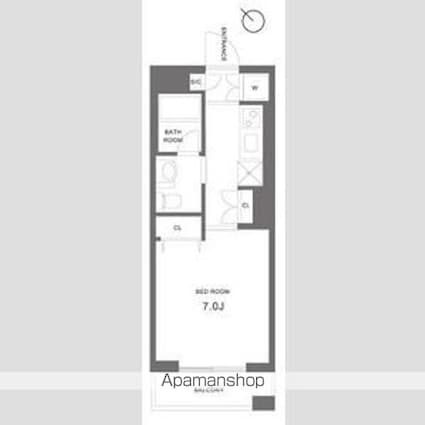 ガーデン板橋氷川町[1K/25.08m2]の間取図
